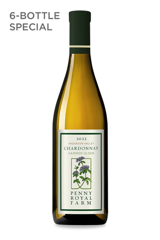 Chardonnay, Hammer Olsen Vineyard, Anderson Valley, 6-Bottle Pack, Pennyroyal Farm