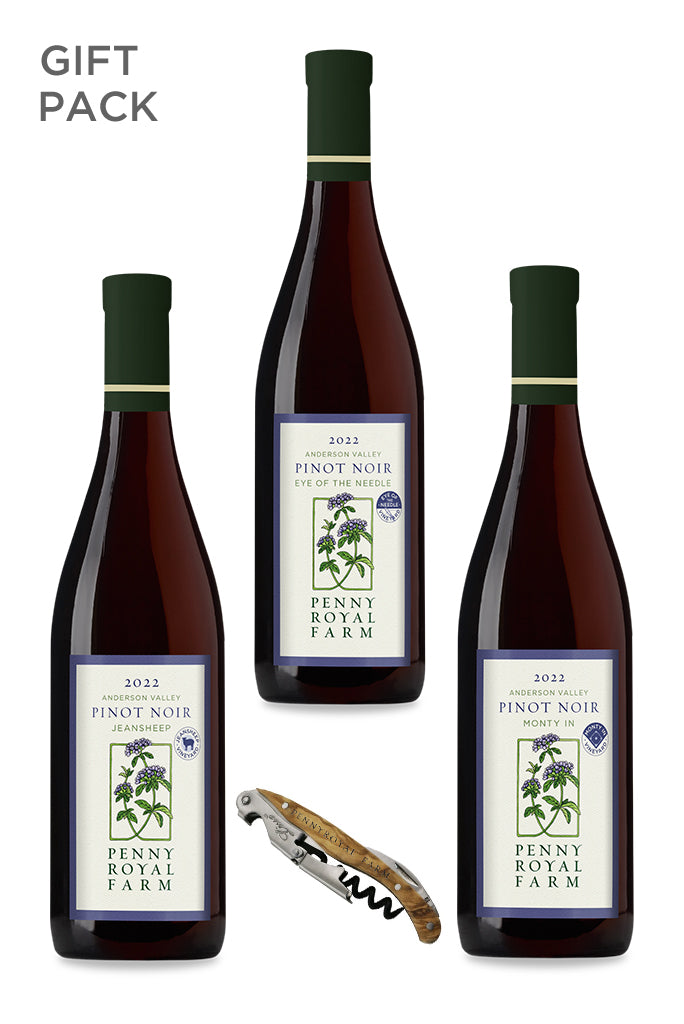 Gift Pack, Fratty Trio, Pinot Noir, Jeansheep Vineyard, Eye of the Needle Vineyard, Monty In Vineyard, Pennyroyal Farm