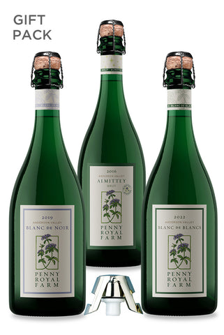 Holiday Sparklers, Blanc de Noir, Almittey Brut, Pennyroyal Farm