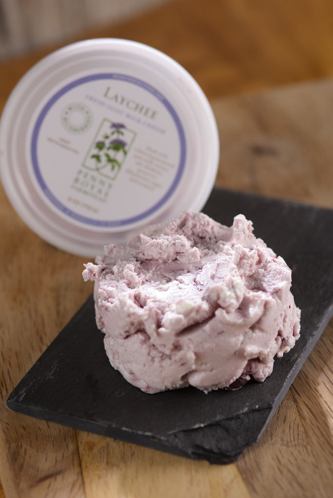 Laychee with Blueberries, Fresh Cheese with Blueberries, Pennyroyal Farm