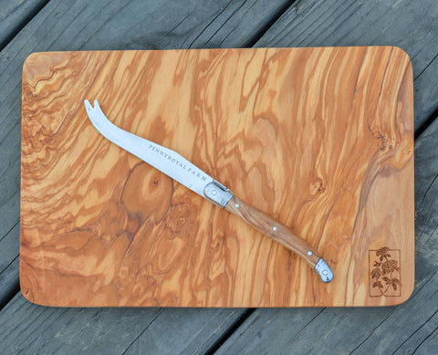 Olivewood Board & Knife Set